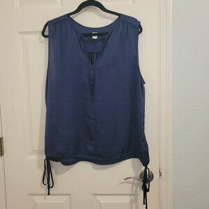 Gap Double Cord Tank- V Neck- Comet Blue- XL
